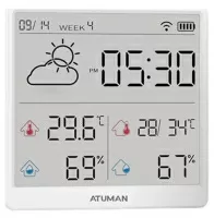 Термогигрометр Atuman Duka TH3 (белый)