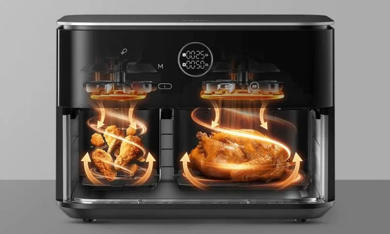 Xiaomi представила аэрогриль Dual Zone Air Fryer 10L с двумя независимыми зонами – фото