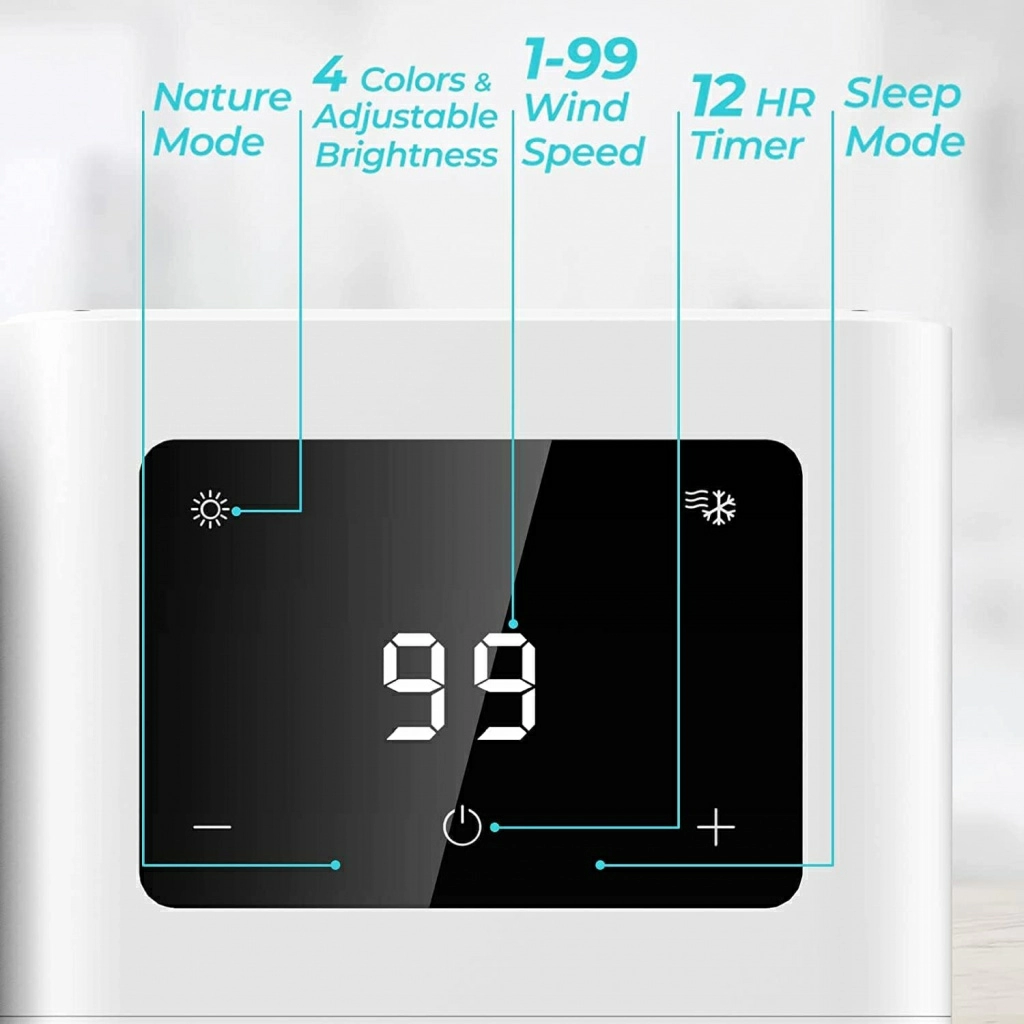 Настольный кондиционер Microhoo Personal Air Conditioning Fan (MH01R) – сенсорное управление для максимального удобства