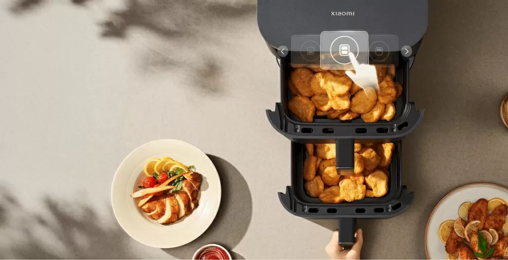 Xiaomi Smart Double Stack Air Fryer 12L (MAF-DS1201) – двухуровневая конструкция с увеличенной вместимостью 12 литров