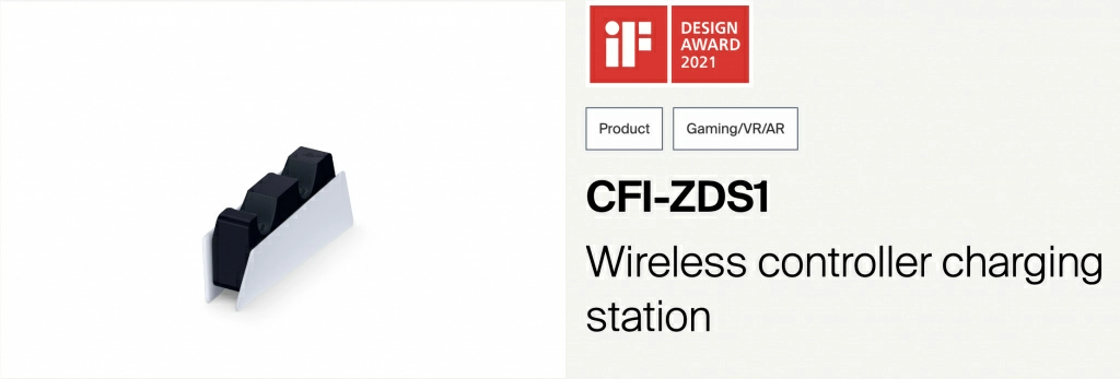 Зарядное устройство Sony DualSense Charging Station CFI-ZDS1 – дизайнерская премия 2021