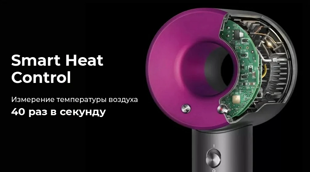 Фен Dyson HD15 Supersonic – интеллектуальная система контроля температуры