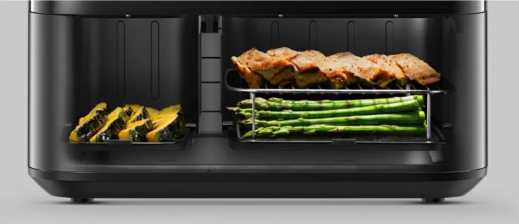 Аэрогриль Xiaomi Dual Zone Air Fryer 10L (MAF-D1001) – одновременное приготовление до 3-х блюд