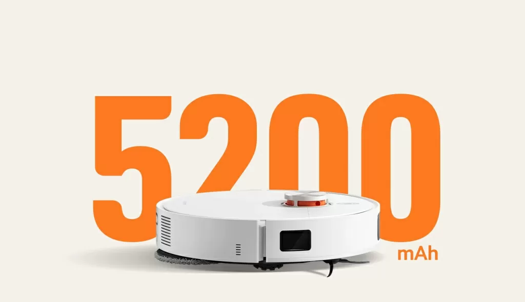 Робот-пылесос Xiaomi Robot Vacuum X20 Pro (D102GL) – мощный аккумулятор