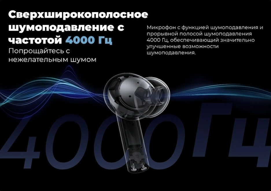 Наушники Realme Buds Air 5 – улучшенное шумоподавление в микрофонах