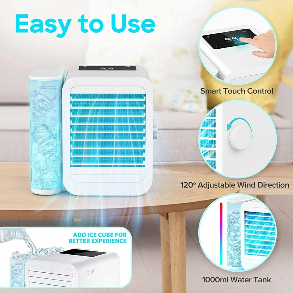 Настольный кондиционер Microhoo Personal Air Conditioning Fan (MH01R) – большой резервуар и низкий уровень шума