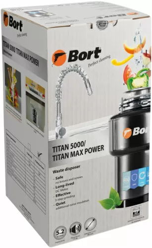 Измельчитель пищевых отходов Bort Titan 5000 (Control) (93410259) — фото, купить в Минске с доставкой по Беларуси — 360shop.by