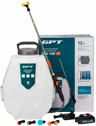 Аккумуляторный опрыскиватель GPT ZFA-12li — фото, купить в Минске с доставкой по Беларуси — 360shop.by