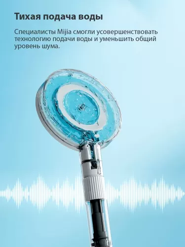 Душевая лейка Xiaomi Mijia Booster Hand Shower (MJZYSCHS01DB) — фото, купить в Минске с доставкой по Беларуси — 360shop.by