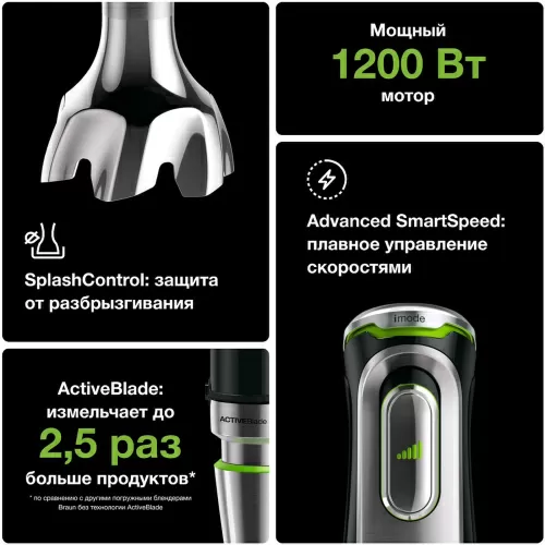 Блендер погружной Braun MultiQuick 9 MQ9195XLI — фото, купить в Минске с доставкой по Беларуси — 360shop.by