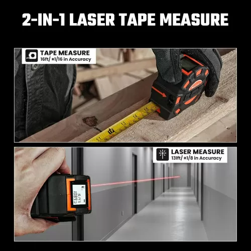 Лазерная рулетка Mileseey DT11 Laser Tape Measurer 2-in-1 — фото, купить в Минске с доставкой по Беларуси — 360shop.by