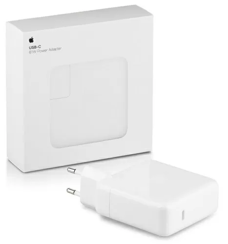 Сетевое зарядное Apple 61W USB-C Power Adapter (MRW22ZM/A) — фото, купить в Минске с доставкой по Беларуси — 360shop.by