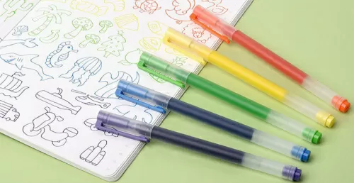 Набор гелевых ручек Xiaomi Mi Jumbo Gel Ink Pen (5шт.) (MJBWB03WC) — фото, купить в Минске с доставкой по Беларуси — 360shop.by
