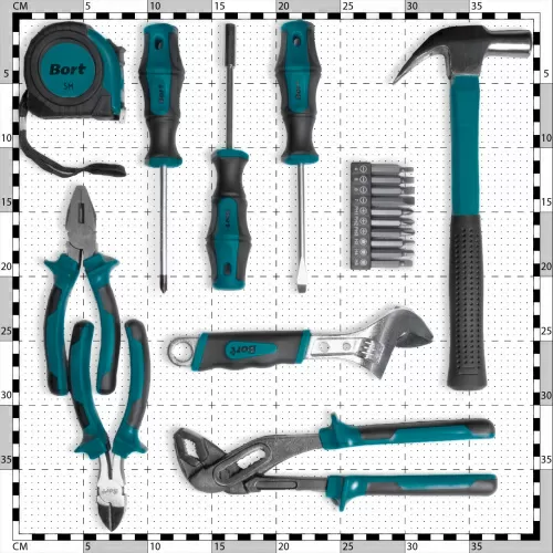 Универсальный набор инструментов Bort BTK-19 (19 предметов) (93412864) — фото, купить в Минске с доставкой по Беларуси — 360shop.by