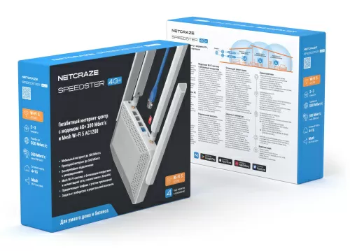 4G Wi-Fi роутер Netcraze Speedster 4G+ (NC-2911) — фото, купить в Минске с доставкой по Беларуси — 360shop.by