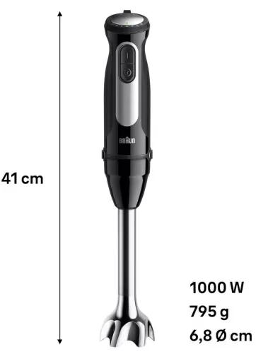 Блендер погружной Braun MQ 55001 MBK — фото, купить в Минске с доставкой по Беларуси — 360shop.by