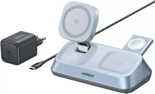 Беспроводное зарядное Ugreen MagFlow 3-in-1 W711 — фото, купить в Минске с доставкой по Беларуси — 360shop.by