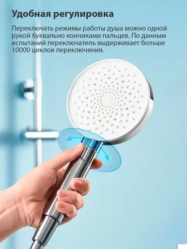 Душевая лейка Xiaomi Mijia Booster Hand Shower (MJZYSCHS01DB) — фото, купить в Минске с доставкой по Беларуси — 360shop.by