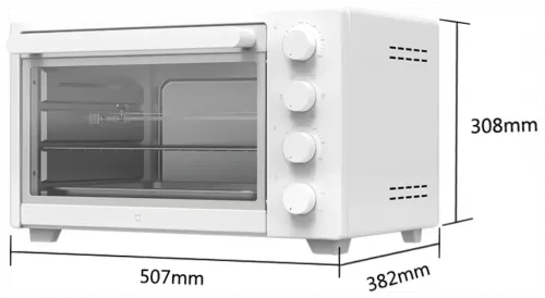 Мини-печь Xiaomi Mijia Electric Oven (MDKXDE1ACM) — фото, купить в Минске с доставкой по Беларуси — 360shop.by