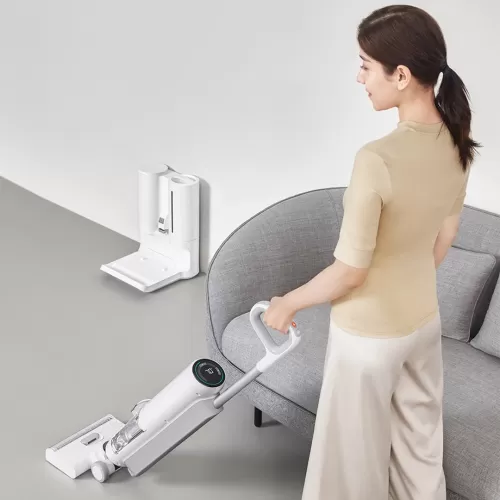 Вертикальный пылесос с влажной уборкой Mijia High Temperature Wireless Floor Scrubber (MJGWXDJ) — фото, купить в Минске с доставкой по Беларуси — 360shop.by