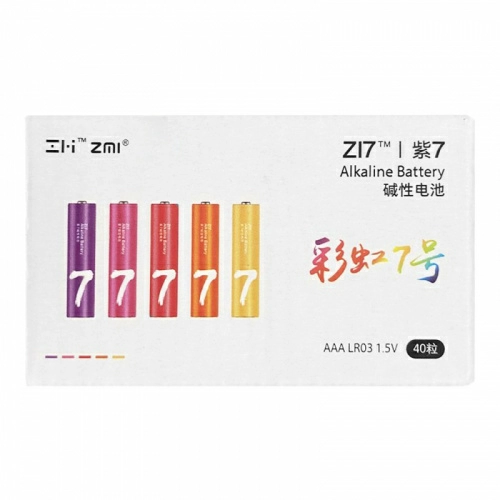 Батарейки ZMI Rainbow ZI7 AAA 40 шт. Colors — фото, купить в Минске с доставкой по Беларуси — 360shop.by