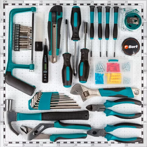 Универсальный набор инструментов Bort BTK-100 (100 предмета) (93723521) — фото, купить в Минске с доставкой по Беларуси — 360shop.by