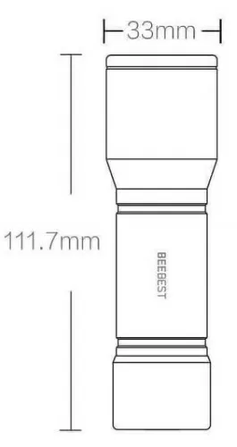 Фонарь Beebest Portable Flashlight F1P — фото, купить в Минске с доставкой по Беларуси — 360shop.by