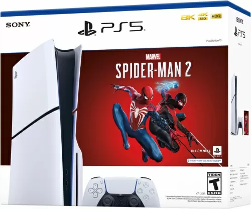 Sony PlayStation 5 (PS5) Slim + Spider-Man 2 (цифровой ключ) – фото, купить в Минске с доставкой по Беларуси – 360shop.by