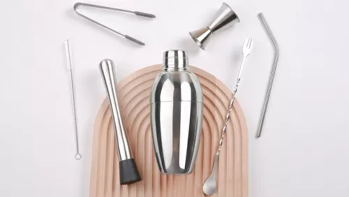 Набор для коктейля Circle Joy Coktail Shaker Bar Set 7 in 1 (CJ-CSB01) — фото, купить в Минске с доставкой по Беларуси — 360shop.by