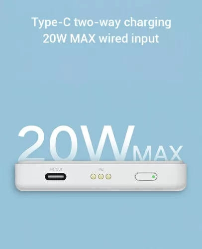 Внешний аккумулятор Xiaomi Power Bank Magnetic Wireless Magsafe 5000mAh (P05ZM) — фото, купить в Минске с доставкой по Беларуси — 360shop.by