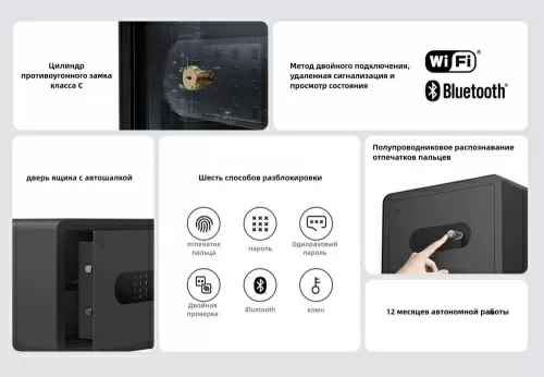 Умный сейф Mijia Smart Safe Deposit Box (BGX-5/X1-303) – фото, купить в Минске с доставкой по Беларуси – 360shop.by