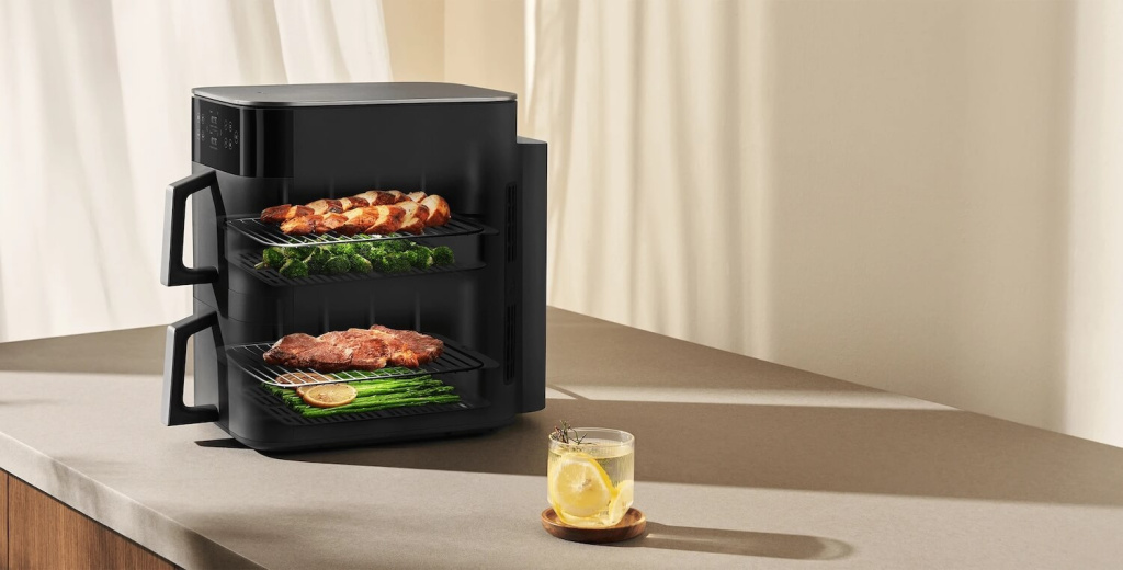 Xiaomi Smart Double Stack Air Fryer 12L (MAF-DS1201) – одновременное приготовление до 4-х блюд