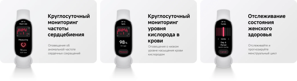Фитнес-браслет Xiaomi Smart Band 10 (M2459B1) – круглосуточный мониторинг здоровья