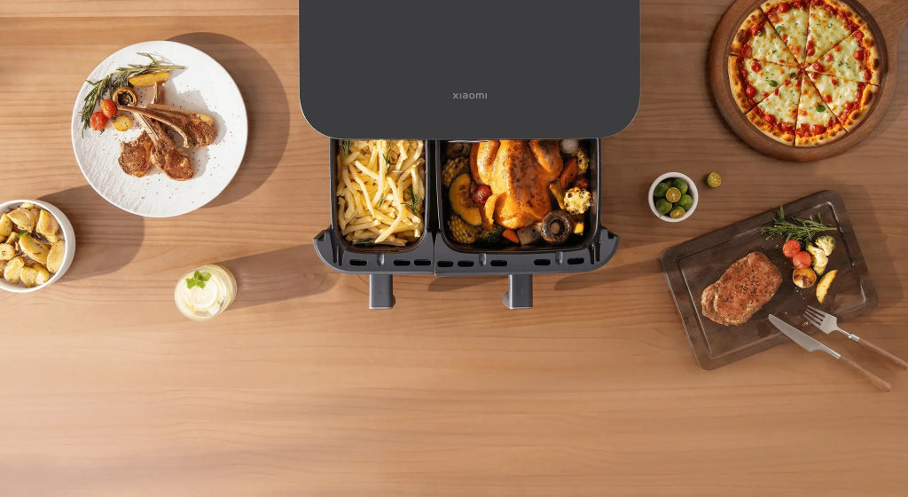 Аэрогриль Xiaomi Dual Zone Air Fryer 10L (MAF-D1001) – система напоминаний для равномерного результата