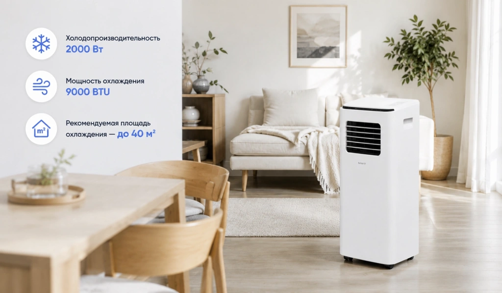 Xiaomi NWT Smart Mobile Air Conditioner One Horse для охлаждения комнаты без монтажа