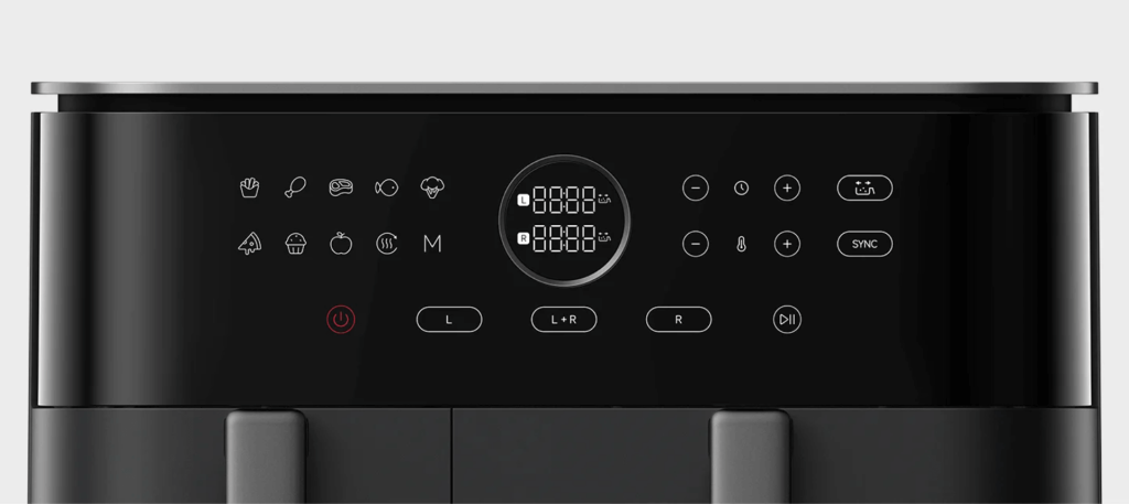 Аэрогриль Xiaomi Dual Zone Air Fryer 10L (MAF-D1001) – удобное управление в одно касание