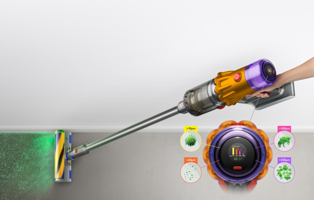 Вертикальный пылесос с влажной уборкой Dyson V12s Detect Slim Submarine – датчик пыли и автоматическая регулировка мощности