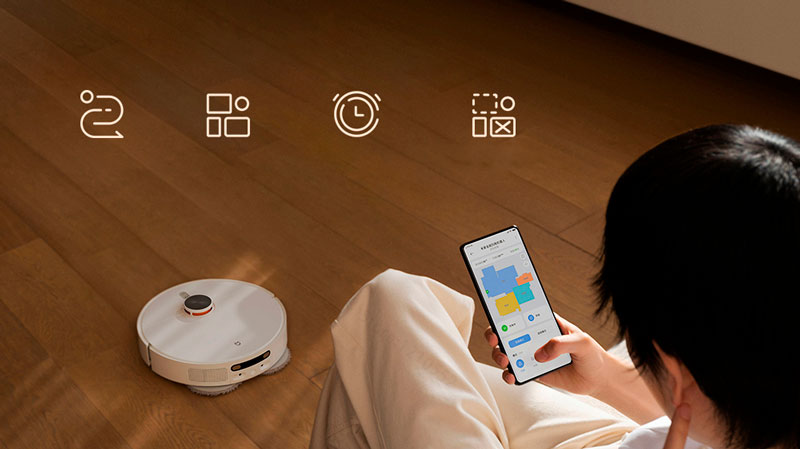 Xiaomi Mijia Infinite Robot Vacuum-Mop 1S (B116CN) – простое управление через приложение Mi Home