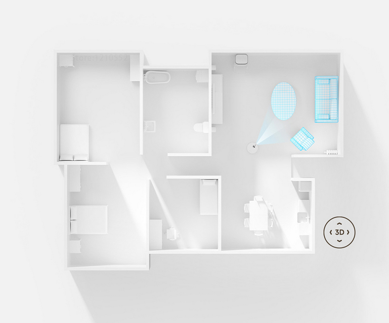 Xiaomi Mijia Infinite Robot Vacuum-Mop 1S (B116CN) – построение 3D-модели вашего дома