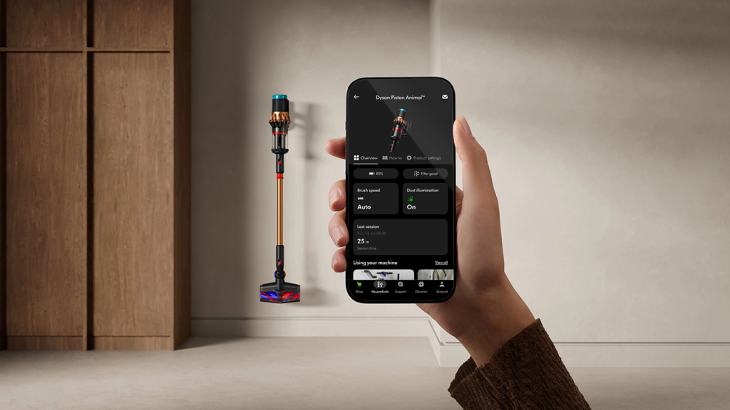 Dyson V16 DS60 Piston Animal – управление через приложение MyDyson