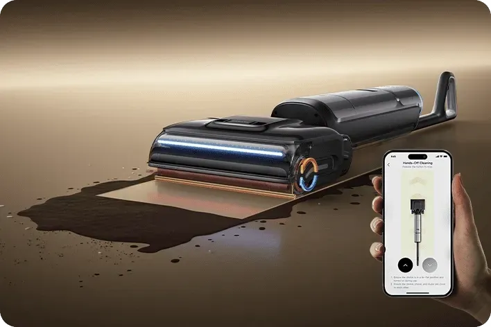 Опускание корпуса Dreame H16 Pro Steam на 180 градусов