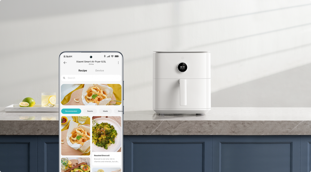 Аэрогриль Xiaomi Smart Air Fryer 6.5L (MAF10) – интеллектуальное управление через смартфон