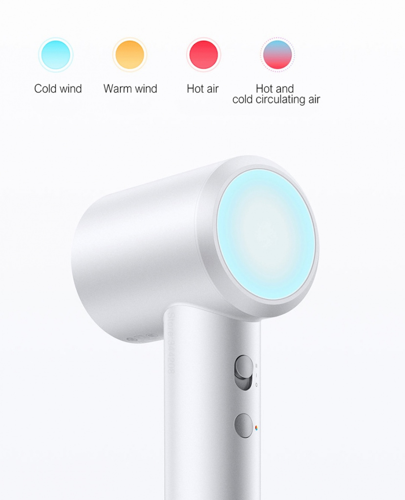Фен Xiaomi Mijia Dryer H501 – визуальная индикация температуры