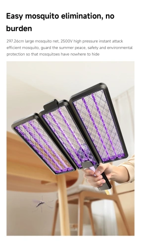 Электрическая мухобойка Qualitell Folding Electric Mosquito Swatter V3 (ZSS240918) — фото, купить в Минске с доставкой по Беларуси — 360shop.by