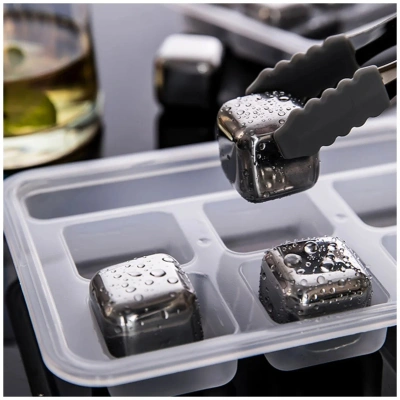 Охлаждающие камни для напитков Circle Joy Stainless Steel Ice Cubes (CJ-BK03) — фото, купить в Минске с доставкой по Беларуси — 360shop.by