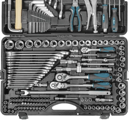 Универсальный набор инструментов Bort BTK-142 (142 предмета) (93418439) — фото, купить в Минске с доставкой по Беларуси — 360shop.by