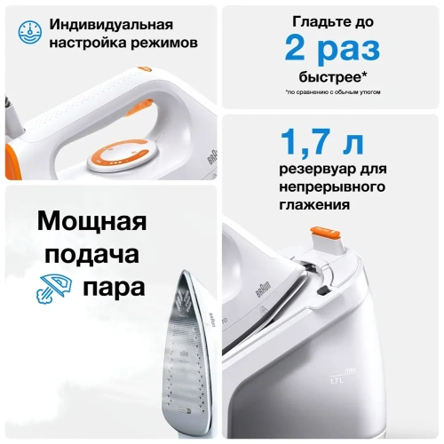 Утюг с парогенератором Braun IS 1511 WH — фото, купить в Минске с доставкой по Беларуси — 360shop.by