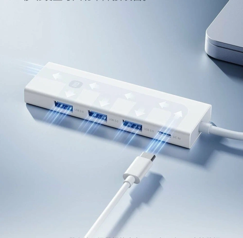 USB-хаб Xiaomi 4-in-1 Dual-Head Splitter (XMSTFXQ01YM) — фото, купить в Минске с доставкой по Беларуси — 360shop.by