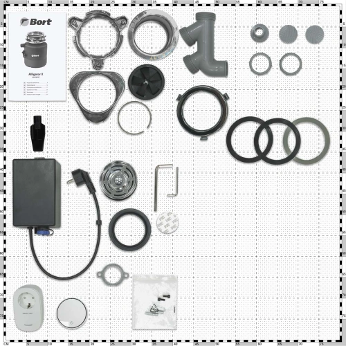 Измельчитель пищевых отходов Bort Alligator X (93414707) — фото, купить в Минске с доставкой по Беларуси — 360shop.by