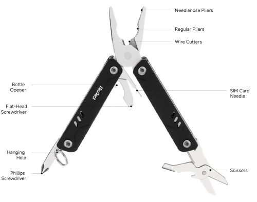 Мультитул NexTool Mini Sailor Pliers Lite (NE20314) — фото, купить в Минске с доставкой по Беларуси — 360shop.by